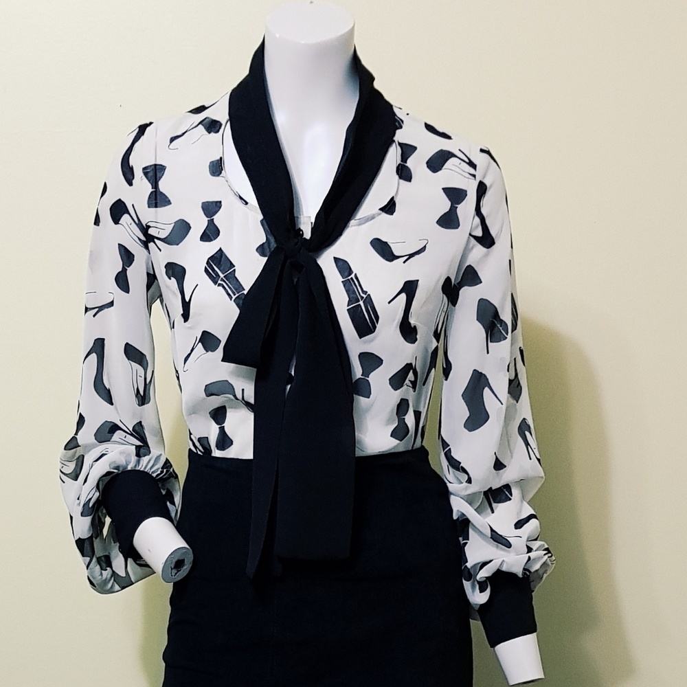 Vintage Kardashian Kollection Bowtie Blouse